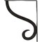 Ekena Millwork Ashford Single, Wrought Iron Bracket, (Single center brace), Antiqued Pewter 1 1/2"W  x 12"D x 15"H BKTM01X12X15SASAPW - alternate 3